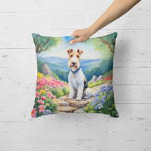 Load image into Gallery viewer, Fox Terrier Spring Path Throw Pillow