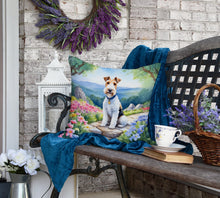 Load image into Gallery viewer, Fox Terrier Spring Path Throw Pillow