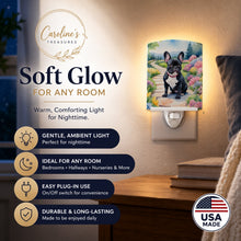Load image into Gallery viewer, French Bulldog Spring Path Ceramic Night Light Compact, UL-Certified, Ideal for Bedroom, Bathroom, Nursery, Hallway, Kitchen, 6x4x3, Multicolor
