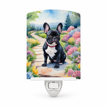 Load image into Gallery viewer, French Bulldog Spring Path Ceramic Night Light Compact, UL-Certified, Ideal for Bedroom, Bathroom, Nursery, Hallway, Kitchen, 6x4x3, Multicolor