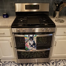Load image into Gallery viewer, French Bulldog Spring Path Kitchen Towel