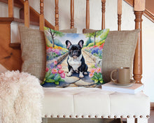 Load image into Gallery viewer, French Bulldog Spring Path Throw Pillow - 14x14 Decorative Pillow – Art for Your Home &amp; Patio