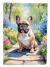 Load image into Gallery viewer, French Bulldog Spring Path Garden Flag  – Dog-Themed Floral Outdoor Decor