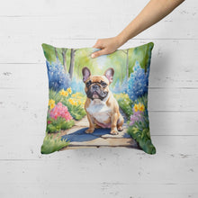 Load image into Gallery viewer, French Bulldog Spring Path Throw Pillow