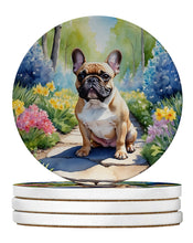 Load image into Gallery viewer, French Bulldog Spring Path Large Sandstone Coasters Pack of 4