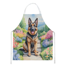 Load image into Gallery viewer, German Shepherd Spring Path Apron – Artist-Designed Kitchen, BBQ &amp; Craft Apron