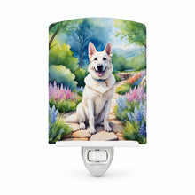 Load image into Gallery viewer, German Shepherd Spring Path Ceramic Night Light Compact, UL-Certified, Ideal for Bedroom, Bathroom, Nursery, Hallway, Kitchen, 6x4x3, Multicolor