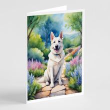 Load image into Gallery viewer, German Shepherd Spring Path Greeting Cards - Blank Note Cards – 8-Pack of Artist-Designed Cards with Envelopes