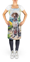 Load image into Gallery viewer, German Shorthaired Pointer Spring Path Apron – Artist-Designed Kitchen, BBQ &amp; Craft Apron