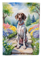 Load image into Gallery viewer, German Shorthaired Pointer Spring Path Garden Flag  – Dog-Themed Floral Outdoor Decor