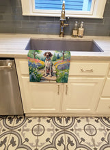 Load image into Gallery viewer, German Shorthaired Pointer Spring Path Kitchen Towel