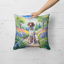 Load image into Gallery viewer, German Shorthaired Pointer Spring Path Throw Pillow