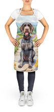 Load image into Gallery viewer, German Wirehaired Pointer Spring Path Apron – Artist-Designed Kitchen, BBQ &amp; Craft Apron