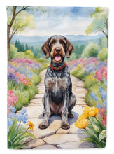 Load image into Gallery viewer, German Wirehaired Pointer Spring Path House Flag