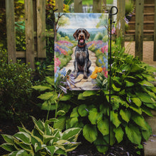Load image into Gallery viewer, German Wirehaired Pointer Spring Path Garden Flag  – Dog-Themed Floral Outdoor Decor