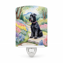 Load image into Gallery viewer, Giant Schnauzer Spring Path Ceramic Night Light Compact, UL-Certified, Ideal for Bedroom, Bathroom, Nursery, Hallway, Kitchen, 6x4x3, Multicolor