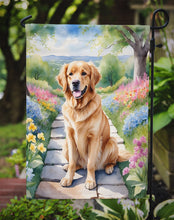 Load image into Gallery viewer, Golden Retriever Spring Path Garden Flag  – Dog-Themed Floral Outdoor Decor