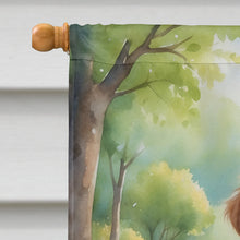 Load image into Gallery viewer, Golden Retriever Spring Path House Flag