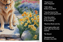 Load image into Gallery viewer, Golden Retriever Spring Path Kitchen Towel