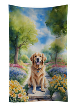 Load image into Gallery viewer, Golden Retriever Spring Path Kitchen Towel