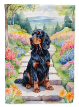 Load image into Gallery viewer, Gordon Setter Spring Path Garden Flag  – Dog-Themed Floral Outdoor Decor
