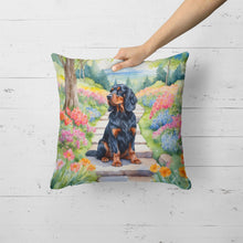 Load image into Gallery viewer, Gordon Setter Spring Path Throw Pillow