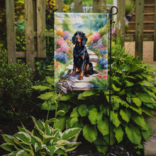 Load image into Gallery viewer, Gordon Setter Spring Path Garden Flag  – Dog-Themed Floral Outdoor Decor