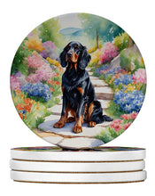 Load image into Gallery viewer, Gordon Setter Spring Path Large Sandstone Coasters Pack of 4