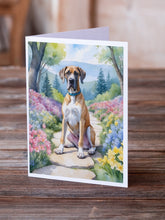 Load image into Gallery viewer, Great Dane Spring Path Greeting Cards - Blank Note Cards – 8-Pack of Artist-Designed Cards with Envelopes