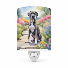 Load image into Gallery viewer, Great Dane Spring Path Ceramic Night Light Compact, UL-Certified, Ideal for Bedroom, Bathroom, Nursery, Hallway, Kitchen, 6x4x3, Multicolor