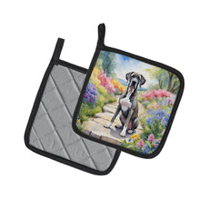 Load image into Gallery viewer, Great Dane Spring Path Pot Holders - Set of 2 Decorative Kitchen Helpers | Made in the USA