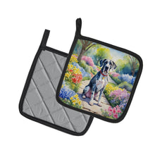 Load image into Gallery viewer, Great Dane Spring Path Pot Holders - Set of 2 Decorative Kitchen Helpers | Made in the USA