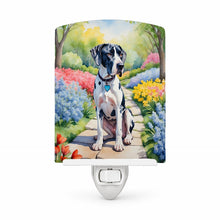 Load image into Gallery viewer, Great Dane Spring Path Ceramic Night Light Compact, UL-Certified, Ideal for Bedroom, Bathroom, Nursery, Hallway, Kitchen, 6x4x3, Multicolor