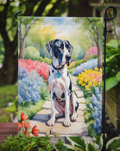 Load image into Gallery viewer, Great Dane Spring Path Garden Flag  – Dog-Themed Floral Outdoor Decor