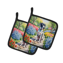 Load image into Gallery viewer, Great Dane Spring Path Pot Holders - Set of 2 Decorative Kitchen Helpers | Made in the USA