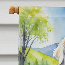 Load image into Gallery viewer, Great Pyrenees Spring Path House Flag