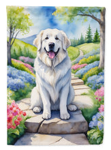 Load image into Gallery viewer, Great Pyrenees Spring Path Garden Flag  – Dog-Themed Floral Outdoor Decor