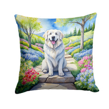 Load image into Gallery viewer, Great Pyrenees Spring Path Throw Pillow