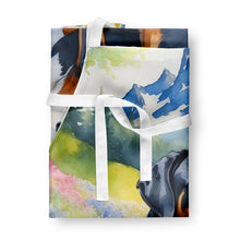 Load image into Gallery viewer, Greater Swiss Mountain Dog Spring Path Apron – Artist-Designed Kitchen, BBQ &amp; Craft Apron