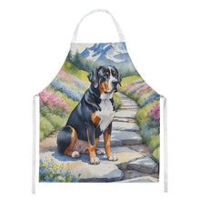 Load image into Gallery viewer, Greater Swiss Mountain Dog Spring Path Apron – Artist-Designed Kitchen, BBQ &amp; Craft Apron