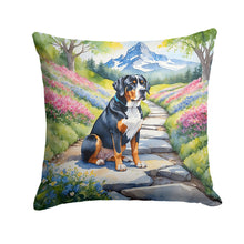 Load image into Gallery viewer, Greater Swiss Mountain Dog Spring Path Throw Pillow