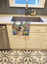 Load image into Gallery viewer, Greyhound Spring Path Kitchen Towel