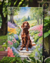 Load image into Gallery viewer, Irish Setter Spring Path Garden Flag  – Dog-Themed Floral Outdoor Decor