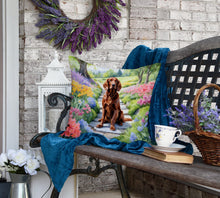 Load image into Gallery viewer, Irish Setter Spring Path Throw Pillow