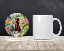 Load image into Gallery viewer, Irish Setter Spring Path Large Sandstone Coasters Pack of 4