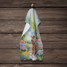 Load image into Gallery viewer, Irish Terrier Spring Path Kitchen Towel