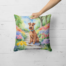 Load image into Gallery viewer, Irish Terrier Spring Path Throw Pillow