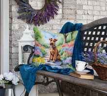 Load image into Gallery viewer, Irish Terrier Spring Path Throw Pillow