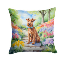 Load image into Gallery viewer, Irish Terrier Spring Path Throw Pillow