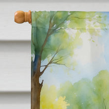 Load image into Gallery viewer, Irish Wolfhound Spring Path House Flag